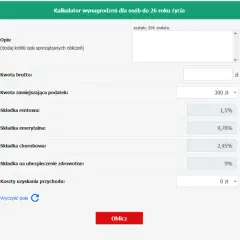 26,50 zł brutto na netto - szybkie przeliczenie wynagrodzenia