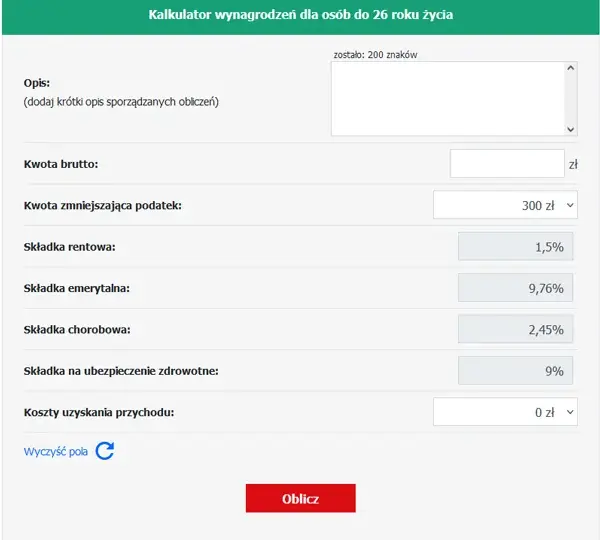 26,50 zł brutto na netto - szybkie przeliczenie wynagrodzenia